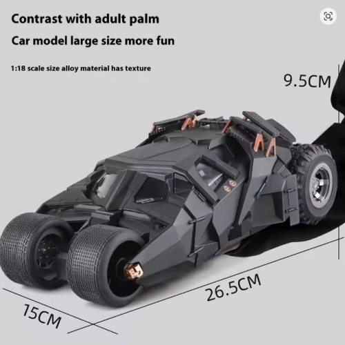 1:24 Batmobile Tumbler Alloy Die-Cast Model Car with Sound, Light